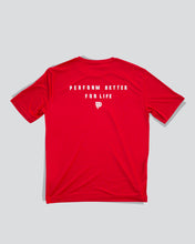 Load image into Gallery viewer, Paradise Performance: Perform Better For Life Drifit Tee: Red
